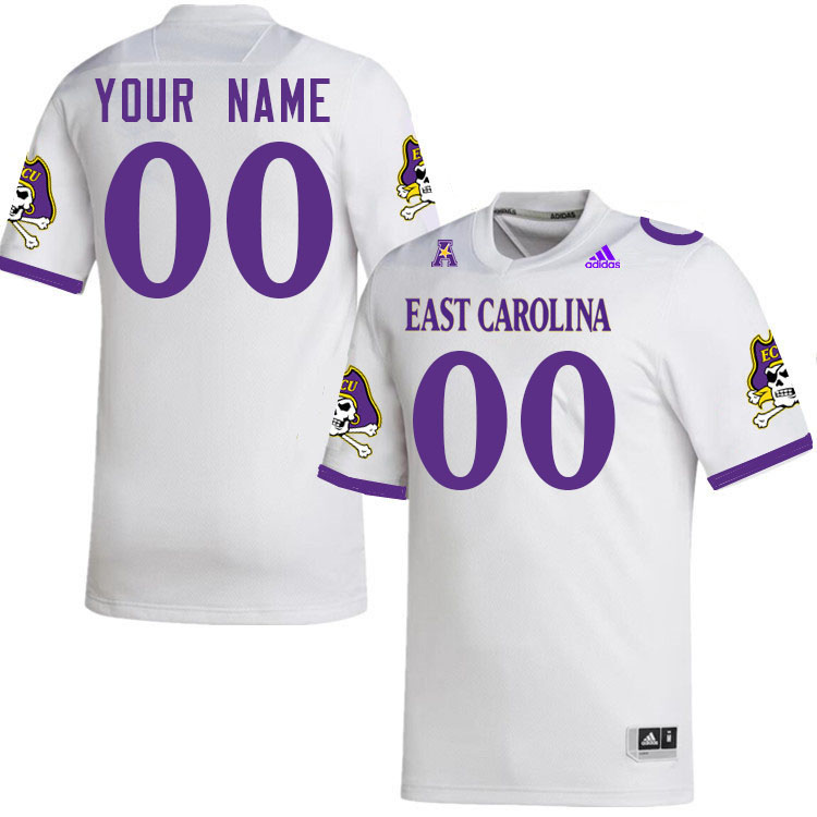 Custom East Carolina Pirates College Football Jerseys,Uniforms-White